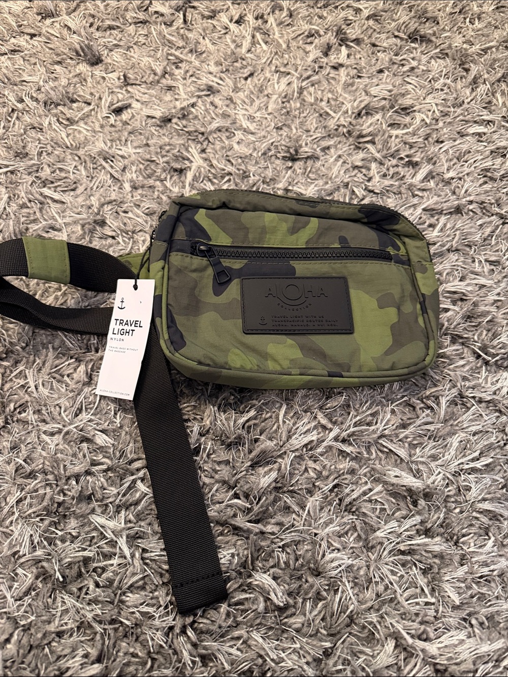 ALOHA Collection Green Camouflage Belt Bag